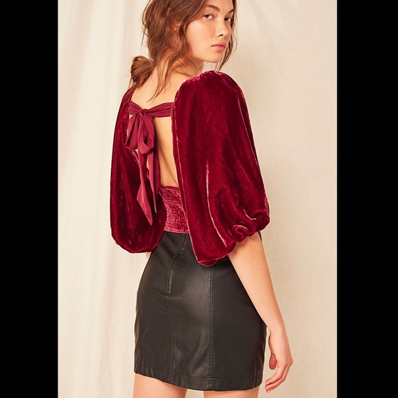Free People Velvet Open Back Top - Picture 4 of 9